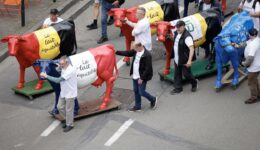 Belçika’da renkli çiftçi protestosu